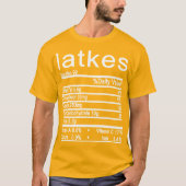 latkes Nutrition Factsラベル Tシャツ (正面)
