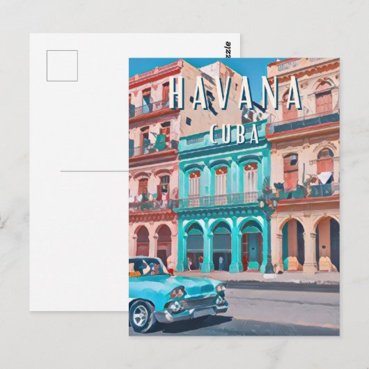 l'atmosphère vibrante de La Havane ポストカード (正面/裏面)