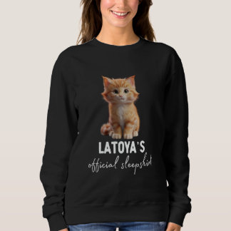LATOYA'S 公式キャットスリープシャツ パジャマ スウェットシャツ