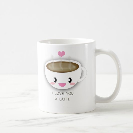 Lattéのマグ愛して下さい コーヒーマグカップ (右)