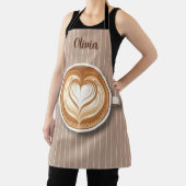 Latte Art Coffee Personalized  エプロン (インサイチュ)
