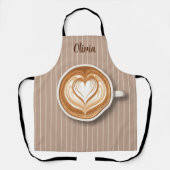 Latte Art Coffee Personalized  エプロン (正面)