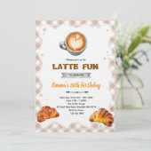 Latte Birthday Brunch party Invitation  招待状 (スタンド正面)