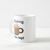 Latte Coffee Drink Sipping Pure Joy コーヒーマグカップ (正面左)
