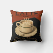 Latte Coffee Italian Café Kitchen Decor クッション (裏面)