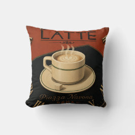 Latte Coffee Italian Café Kitchen Decor クッション