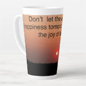 Latte Cup Sunset with quote カフェラテマグ (左アングル)