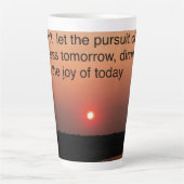 Latte Cup Sunset with quote カフェラテマグ (正面)