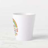 latte cup with a rainbow design and a religious ph カフェラテマグ (正面)