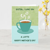 Latte Happy Mothers Day Card カード (黄色い花)