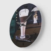 Latte Macchiato Painting by Alfred Fox ラージ壁時計 (傾斜)