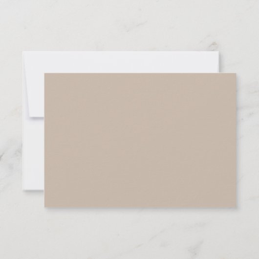Latte Mocha Black Love Script Minimal RSVP Card (裏面)