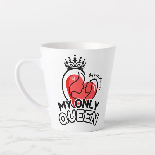 Latte Mug 12oz : My Only Queen カフェラテマグ (左)
