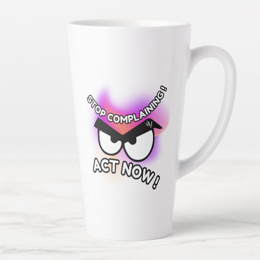 Latte Mug 17oz : Act Now カフェラテマグ (右)
