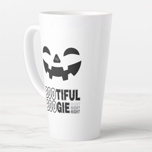 Latte Mug 17oz : HALLOWEEN Face カフェラテマグ (左アングル)