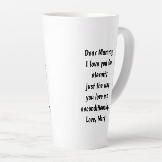 Latte Mug 17oz : My Only Queen カフェラテマグ (右アングル)