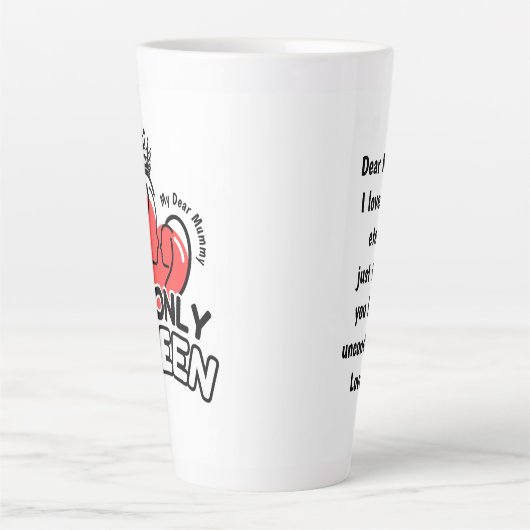 Latte Mug 17oz : My Only Queen カフェラテマグ (正面)