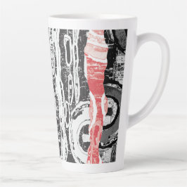 Latte Mug – Abstract Land カフェラテマグ
