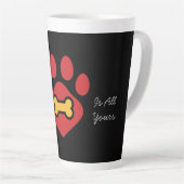 Latte Mug Animal Paw Print カフェラテマグ (右アングル)