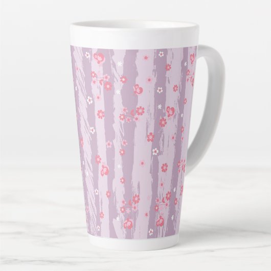 Latte Mug – Butterfly Garden カフェラテマグ (右アングル)