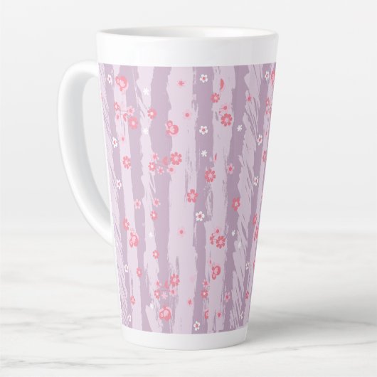 Latte Mug – Butterfly Garden カフェラテマグ (左アングル)
