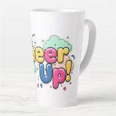 Latte Mug Cheer Up – Positive Coffee Mug for Daily カフェラテマグ (右アングル)