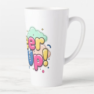 Latte Mug Cheer Up – Positive Coffee Mug for Daily カフェラテマグ