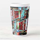 Latte Mug – Collapse Reflection Abstract Design カフェラテマグ (正面)