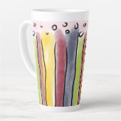Latte mug colorfull stripes カフェラテマグ (左アングル)