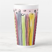 Latte mug colorfull stripes カフェラテマグ (正面)