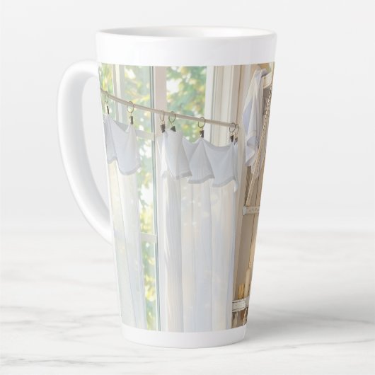 Latte Mug Curtain in the Wind カフェラテマグ (左アングル)