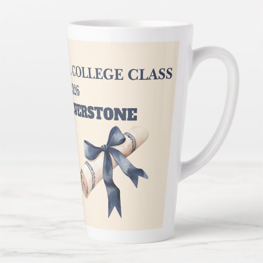 Latte Mug-Editable Grad Party Gift カフェラテマグ (右)