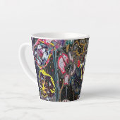 Latte Mug – Elegant Floral Art Cup, Perfect Christ カフェラテマグ (左アングル)