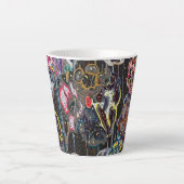 Latte Mug – Elegant Floral Art Cup, Perfect Christ カフェラテマグ (正面)