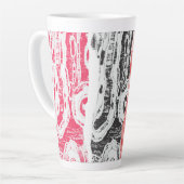 Latte Mug – Friction Lands Abstract Design カフェラテマグ (左アングル)