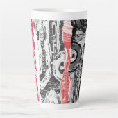 Latte Mug – Friction Lands Abstract Design カフェラテマグ (正面)