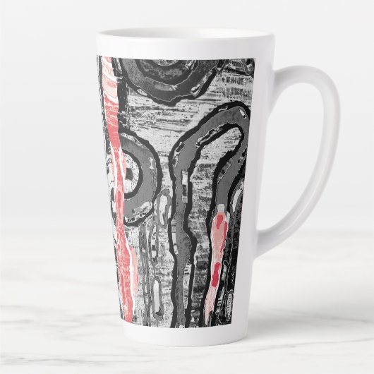 Latte Mug – Friction Lands Abstract Design カフェラテマグ (右)