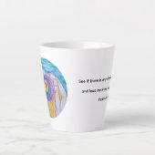 LATTE MUG Heart in Hands Circle PS139:24 blkfont カフェラテマグ (正面)