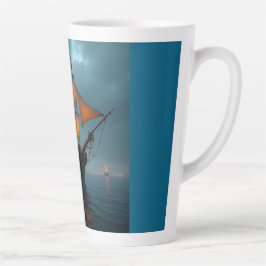 Latte Mug (Majestic Ship at Sea) カフェラテマグ