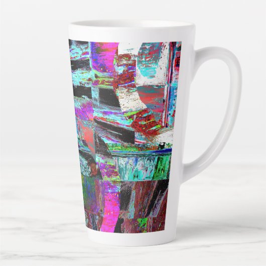 Latte Mug – Neon Pulse カフェラテマグ (右)