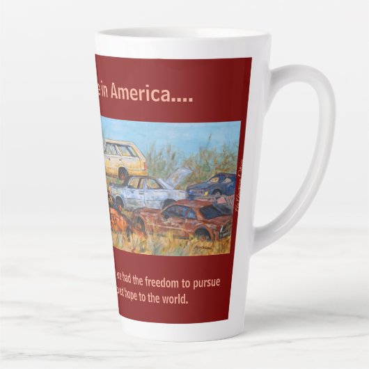 Latte Mug: Once Upon A Time iin America, burgundy カフェラテマグ (右)