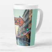 Latte Mug (Peace Sign) カフェラテマグ (右アングル)