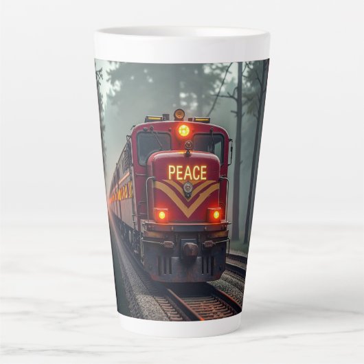 Latte Mug (Peace Train) カフェラテマグ (正面)