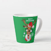 Latte Mug Reindeer Christmas カフェラテマグ (右アングル)