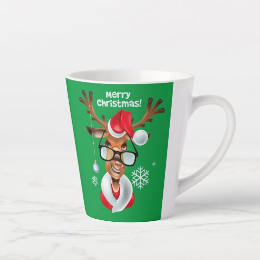 Latte Mug Reindeer Christmas カフェラテマグ (右)