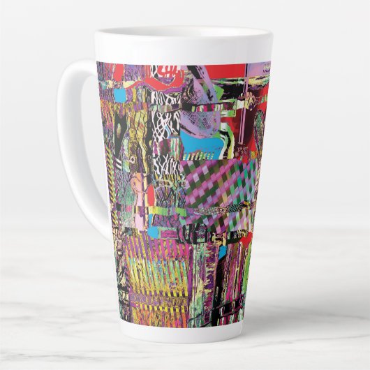 Latte Mug – Urban Fractals カフェラテマグ (左アングル)