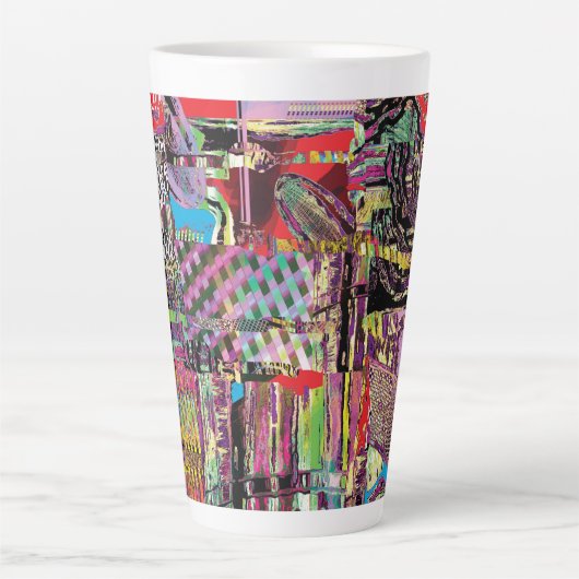 Latte Mug – Urban Fractals カフェラテマグ (正面)