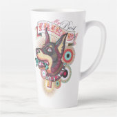 Latte Mug – Urban Loyalty Doberman Pop-Art Design カフェラテマグ (右)