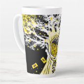 Latte Mug Urban Tree Owl & Wealth Surreal Pop-Art カフェラテマグ (左アングル)