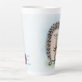 Latte Mug with Hedgehog Playing Clarinet カフェラテマグ (正面)